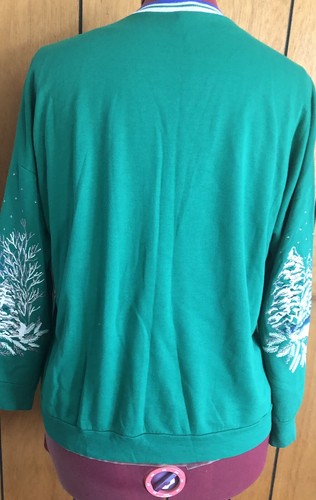 Happy Holidays ugly green sweater size 2X - Picture 3 of 4