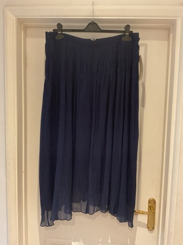 Jigsaw Gauze Viscose Ruched Skirt & Top - Blue - Size 18 - BNWT - was £320 - Picture 5 of 16