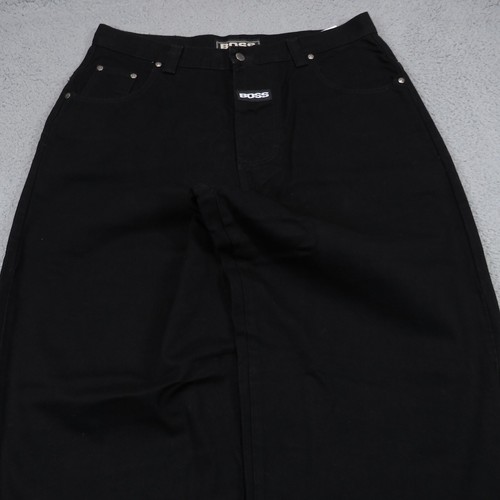 VTG Boss Jeans Mens 38 Baggy Y2K 90s Pipes Skater Grunge Embroidered JNCO Style - Picture 5 of 14