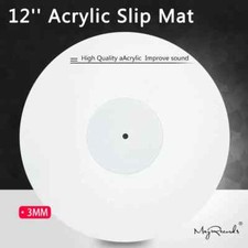 High Quality 12'' Acrylic Slip Mat Depth 3mm for Turntable Sound Improvement