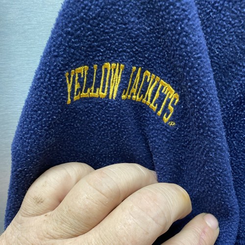 Pro Player Jacket Mens Large Yellow Jackets BlueZip Up Fleece Active - Picture 4 of 8