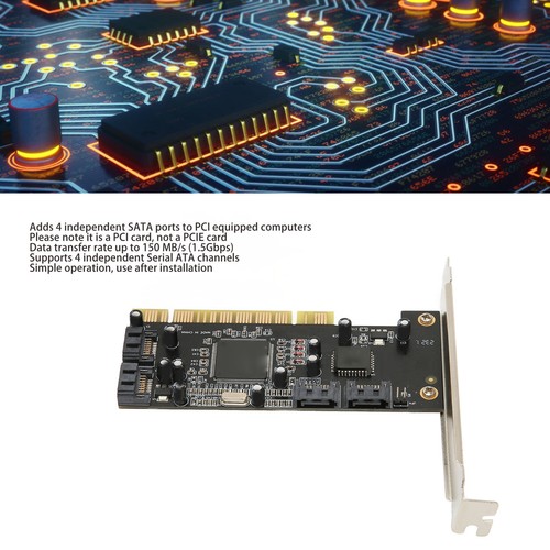 Pci To 4 Port Card 4 Independent Serial Ata Channels 1.5Gbps Transfer P GOF