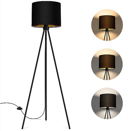 BBHome Lampada Design LED Dimmerabile 3 Colori: Eleganza E27 Nero-Oro