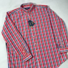 Polo Ralph Lauren Performance Button Down Shirt Men 2XLT Red Plaid Coolmax NWT