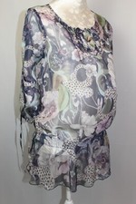 Umstandsmode "QUE SERA" SeideTunika/ Longbluse Gr. 36 Sommer/Fest 100% Seide NEU