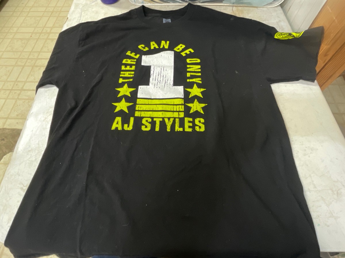 WWE AJ Styles There Can Be Only T Shirt Size XL VGUC Wrestling