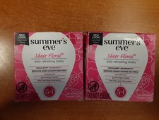 Summer's Eve Sens. Skin Sheer Floral Feminine Cleansing Cloths, 28 cloths - E3D