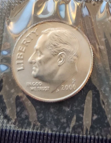 2006-P Roosevelt Uncirculated Dime in Original Mint Cello
