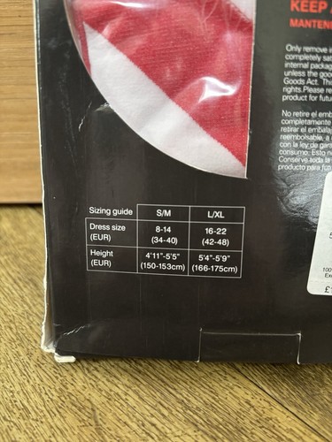 Ann Summers Stripe Marabou Bow Over Knee Stockings Red White Size Small/ Medium - Picture 4 of 5