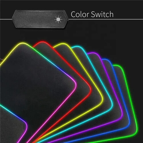 Gaming Mouse Pad RGB LED Light Color Switching For Computer Laptop Colorful USA - Picture 3 of 4