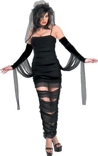 Black bride dress halloween sales