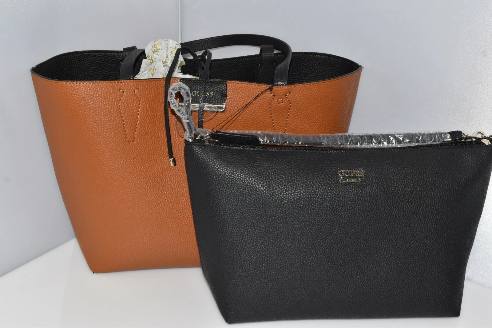 Nuova borsa GUESS Bobbi nera multi tracolla $98 VG642236 borsa a mano