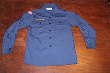 Boy Scouts of America BSA Youth Shirt Blue Large 14-16 Plain Long Sleeve