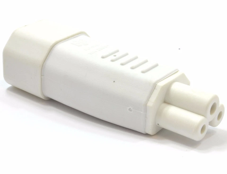 IEC C14 MALE PLUG TO CLOVERLEAF C5 CONNECTOR MAINS POWER CABLE ADAPTOR CONVERTER - Image 4 of 4