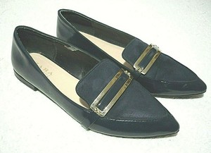ladies navy patent loafers