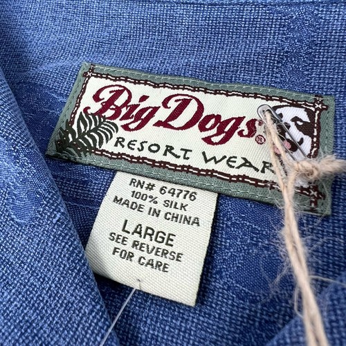 NWT Big Dogs Hawaiian Shirt Dancer Cocktails Authentic Blue Size Large - Picture 4 of 7