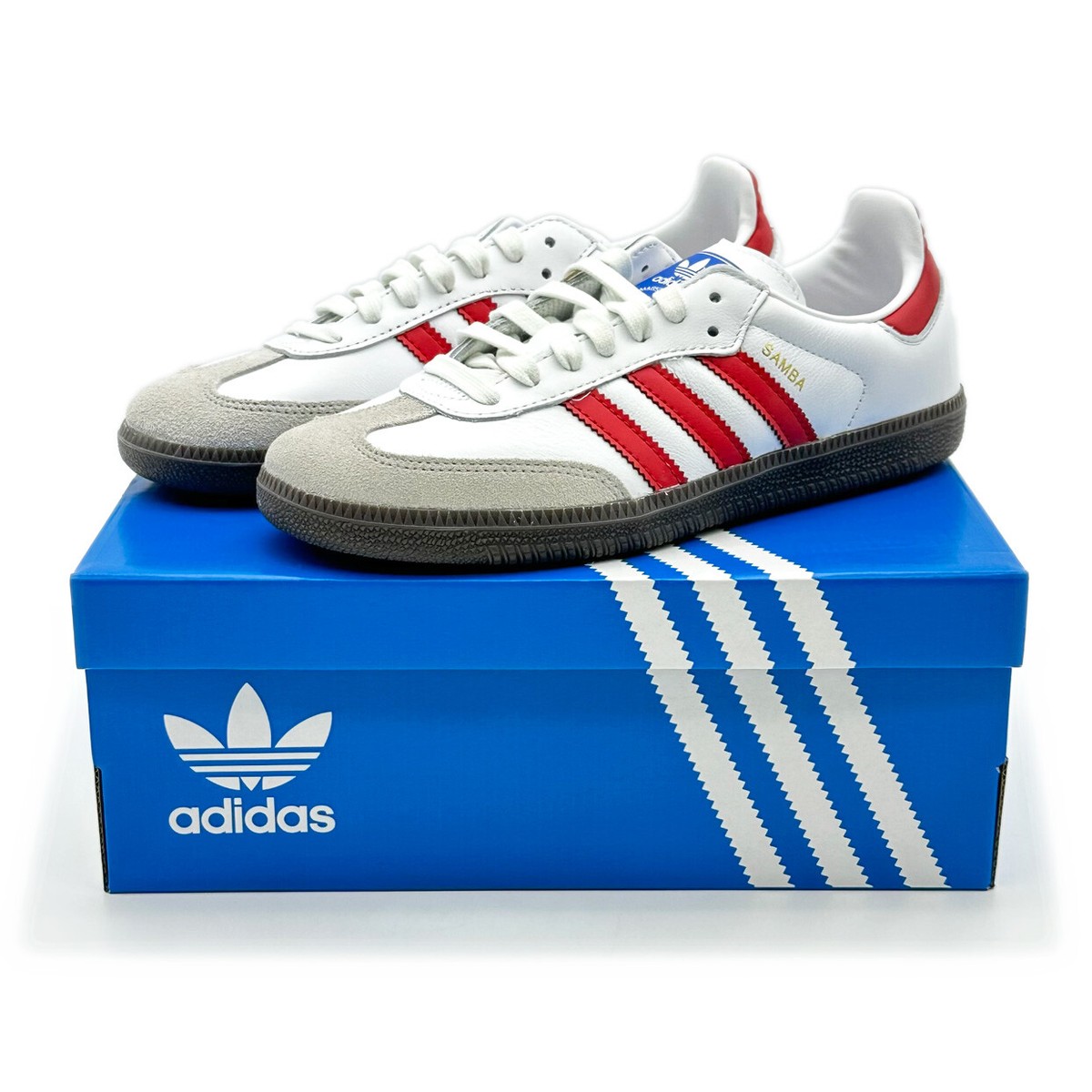 IG1025 adidas Originals Samba OG White Better Scarlet (Men's IG1025 adidas Originals Samba OG White Better Scarlet (Men's