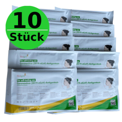 10x Corona Hotgen Schnelltest Laientest Selbsttest COVID 19 Anwendung Omicron 