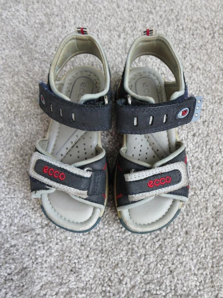 Sandalias Ecco Niños Cuero Logo Zapatos EUR 24 / US 7-7.5 Foto 2 de 4