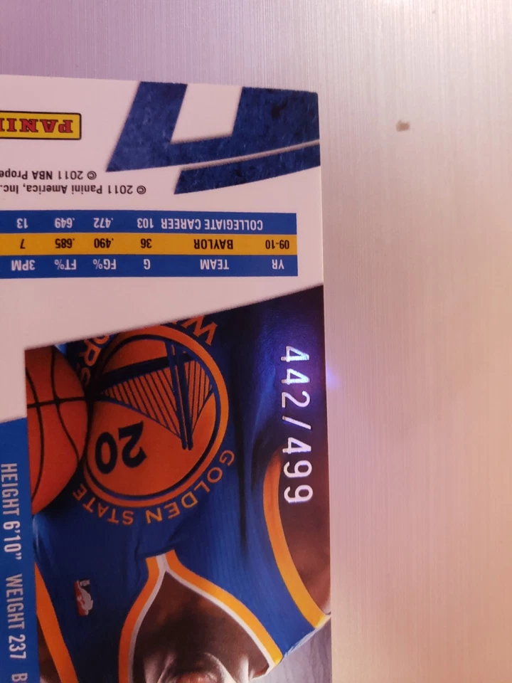 2011 ABSOLUTE EKPE UDOH ROOKIE PREMIERE MATERIAL'S #'D 442/499. - Image 2 of 3