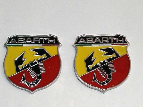 KIT 2PZ FREGIO STEMMA LOGO SCUDETTO ABARTH METALLO - Bild 1 von 1