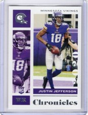 JUSTIN JEFFERSON 2020 Panini Chronicles ROOKIE CARD #62 - VIKINGS. rookie card picture
