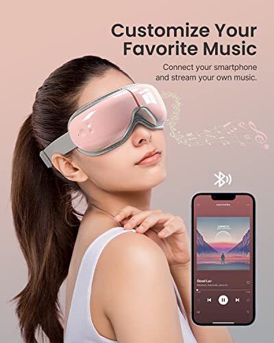 RENPHO Eye Massager with Heat Bluetooth Music Heated Eyeris 1 Massager for Migr - 第 3/6 張圖片