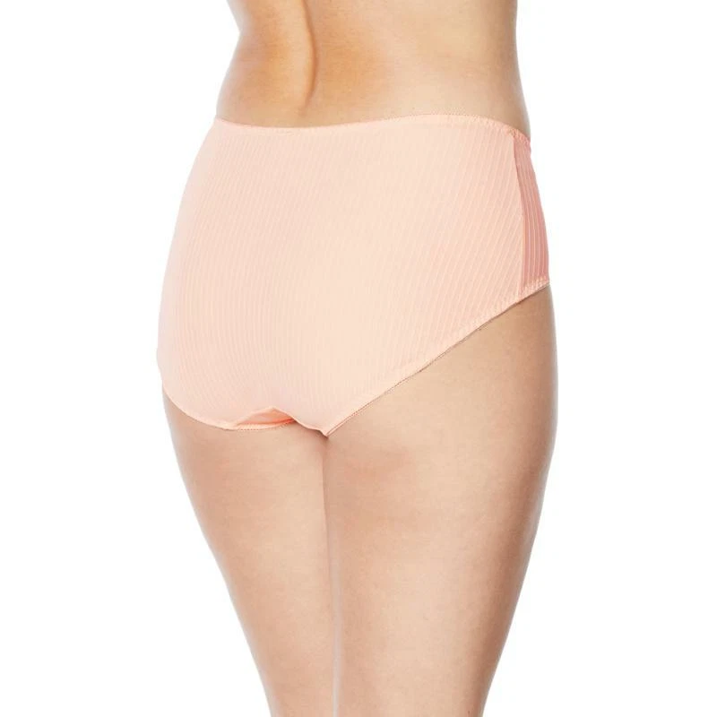 Paquete de 2 calzoncillos Rhonda Shear de malla a rayas negros/rosa melocotón talla mediana para mujer Foto 2 de 3