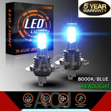 2x H7 Led Headlight Bulb Kit High Or Low Beam 8000k Super Blue 25000lm Lights