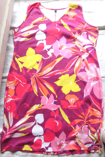 Tolles!! Marken-Sommerkleid "BONPRIX" Gr. 48/50,rot/pink/gelb SEHR GUTER ZUSTAND