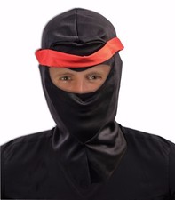 NINJA HOOD ASSASSIN ADULT HALLOWEEN COSTUME ACCESSORY SIZE STANDARD