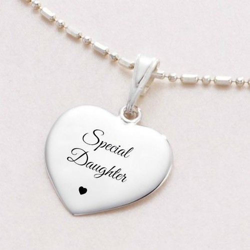 Grabado Collar Corazón Plata, Alta Calidad Cadena, Personalizado Joyería - Imagen 13 de 23