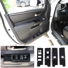 4PCS Gloss Black Inner Door Glass Lifting Frame For Toyota Tundra Sequoia 22-23