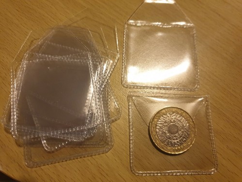 Plastic coin Holders wallets clear 2 x 2 & 1.5x1.5 (inch) good storage medal - Picture 4 of 15