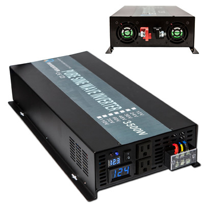 12V/24V DC to 120V/220V AC 3500W Off Grid Pure Sine Wave Home Power Inverter
