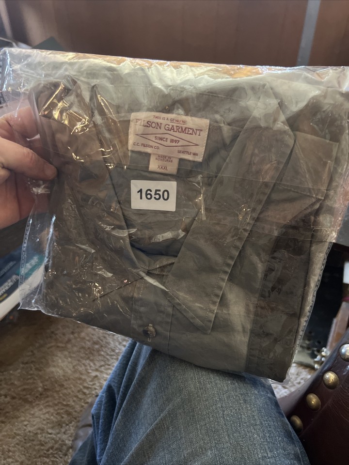 Filson Light Shooting Shirt Left Handed LH Light Dark Olive Hunting CC