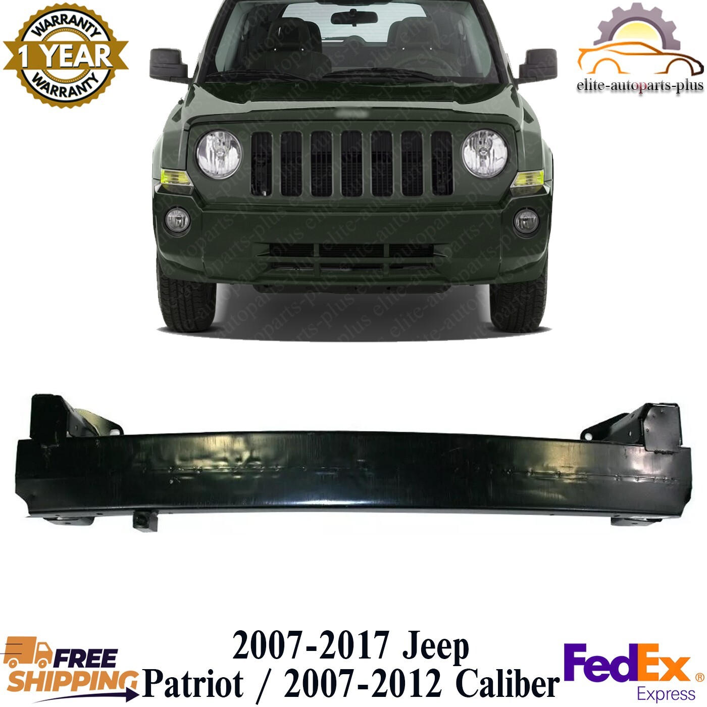 2007-2017 Jeep Patriot & 2007-2012 Dodge Caliber Front Bumper Reinforcement Bar