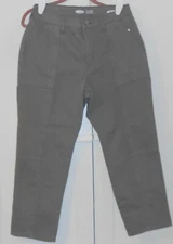  OLD NAVY GRAY EXTRA HIGH-WAISTED SKY HI STRAIGHT P/C UTILITY JEANS - 12 PETITE