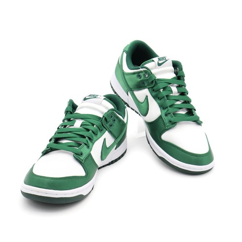 DX5931-100 Nike Dunk Low Michigan State Satin Team Forrest Green White (Women's) - Picture 4 of 10