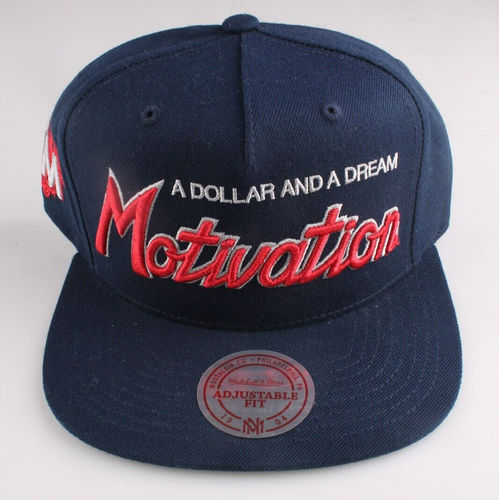 Mitchell & Ness Motivante Snapback Cappello Blu Navy Rosso Bianco Dollaro Dream