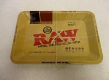 RAW "MINI" TRAY Rolling Papers Vintage Style METAL Rolling Tray 7"x5"
