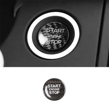 Dry Carbon Fiber Start Button For Range Rover Sport Ignition Switch Cover 14-22