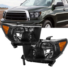 Fit For 2007-2013 Toyota Tundra 2008-2017 Sequoia Black Clear Headlights Lhrh Fit For 2007-2013 Toyota Tundra 2008-2017 Sequoia Black Clear Headlights Lhrh