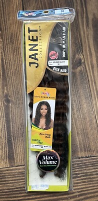 Janet Collection 100% Human Hair for Braiding NEW DEEP BULK 18'' Color 30
