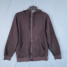 Russell Men Women's Premium Fleece Hooded Zip Up Jacket Black Size S