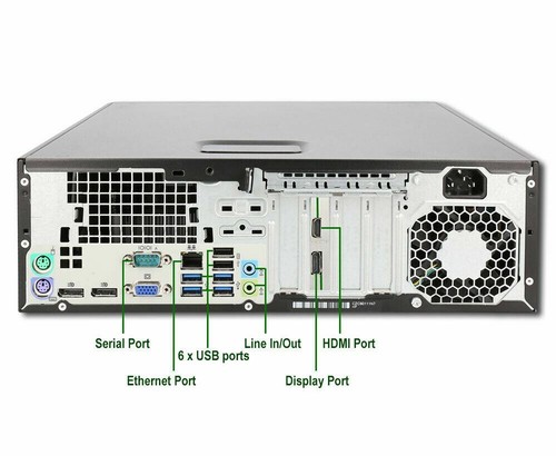 Gaming HP 600 G1 G4400 3.3GHz 8GB, 500GB NVIDIA GT 1030 WiFi Win10H SFF Computer - Afbeelding 6 van 12