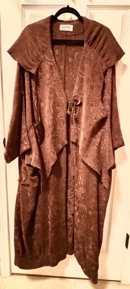 KEKOO немецкий дизайнер женщин шоколад парчи Lagenlook пальто искусство носить - Изображение 2 из 4