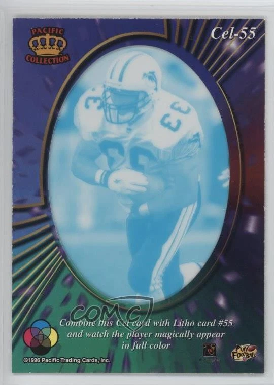 1996 Pacific Litho-Cel Cels Silver Karim Abdul-Jabbar #Cel-55 Rookie RC - Image 2 of 2