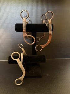 3 JWP Swivel Shank Curb Bits With Copper Inlay