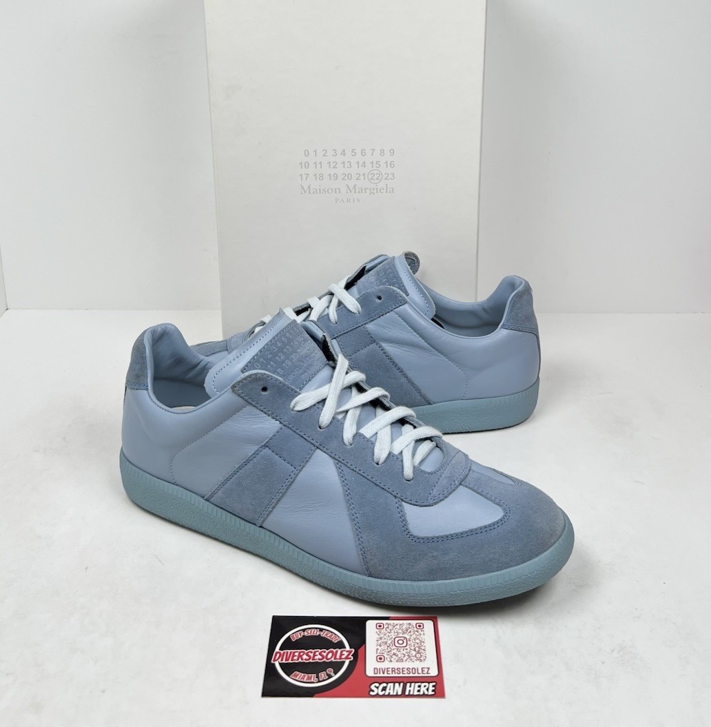 Size 43EU/10US Maison Margiela GAT Blue Leather/Suede Sneakers